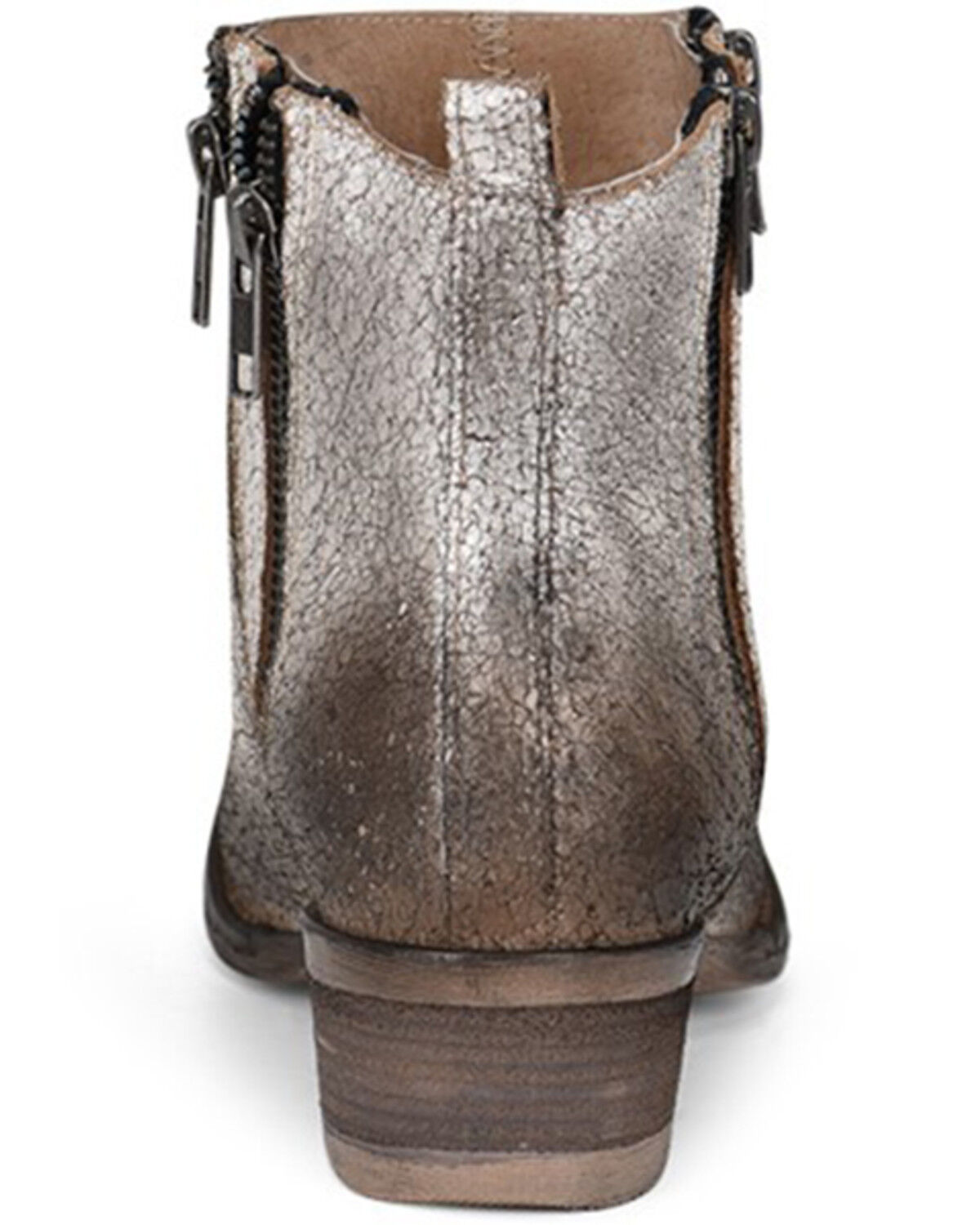 Image #4 - Circle G Women's White & Black Zipper Fashion Booties - Round Toe, Black/white, hi-res