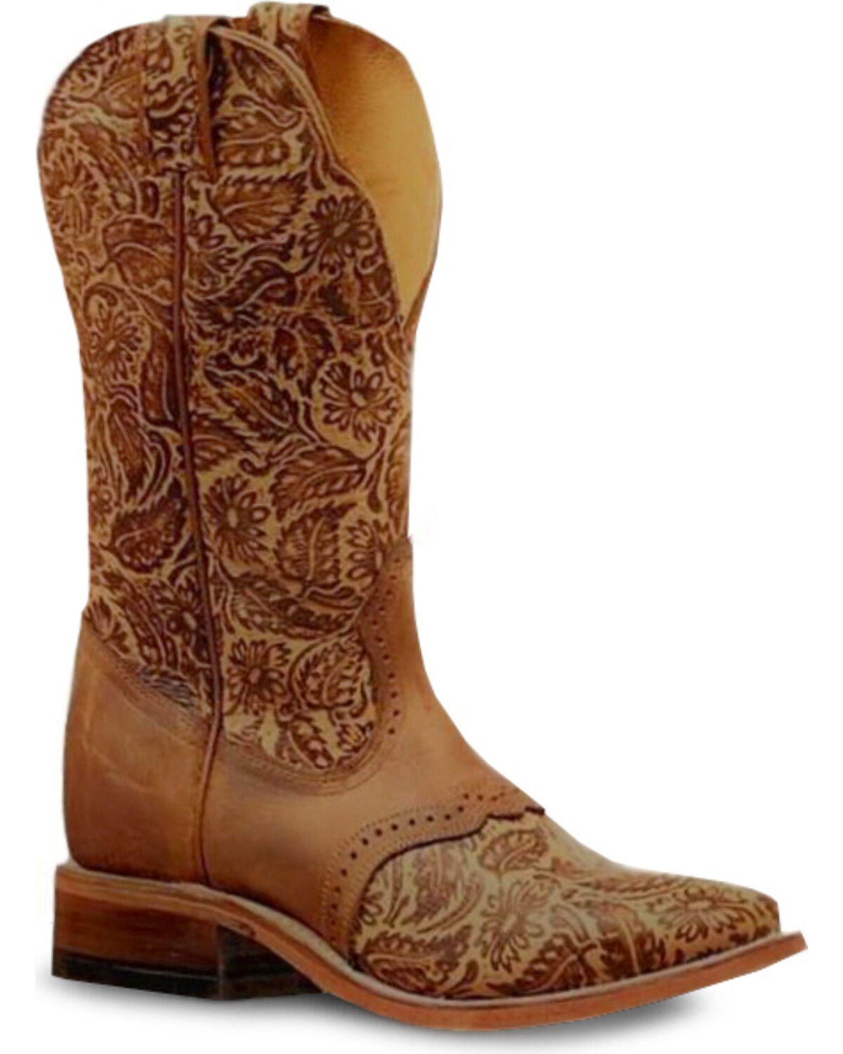 Boulet Women's Brown Daisy Sandy Riding Boots - Square Toe, Brown, hi-res
