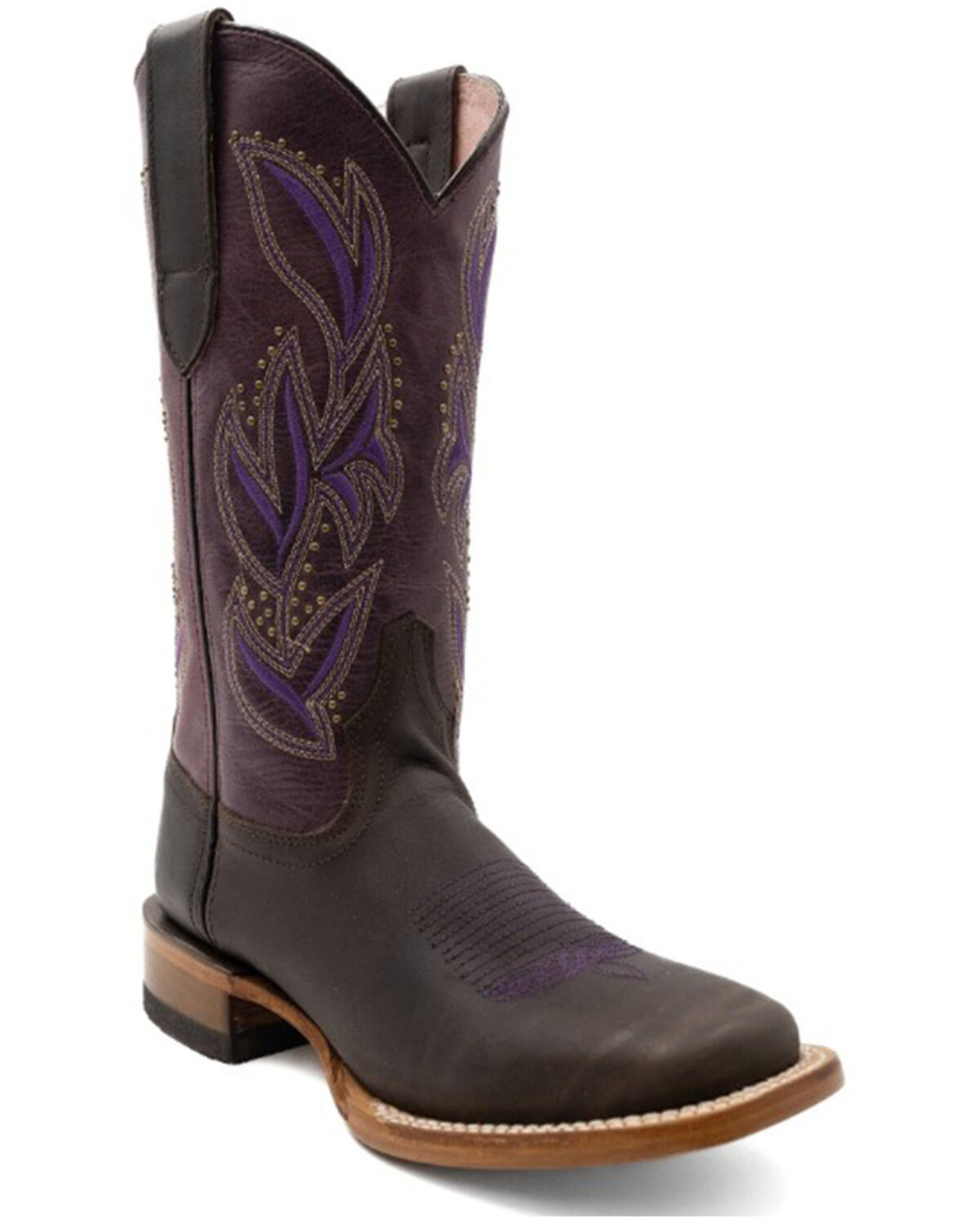 Image #1 - Ferrini Women's Maggie Western Boots - Broad Square Toe, Chocolate, hi-res