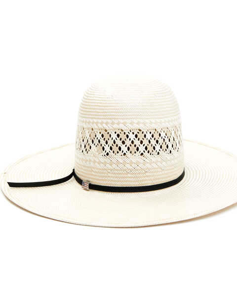 American Hat Company Men's Natural 4.25" Open Crown Western Straw Hat , Natural, hi-res