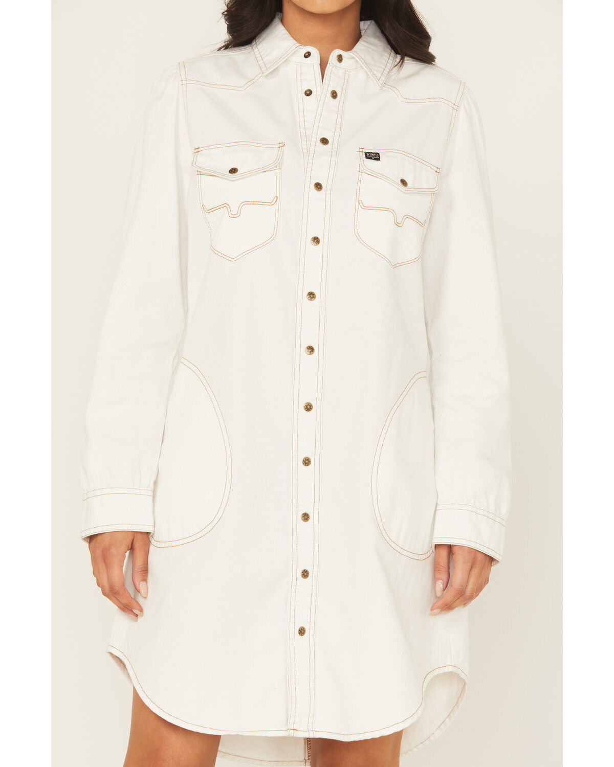 Image #3 - Kimes Ranch Women's Rox Long Sleeve Snap Cropped Western Mini Dress, White, hi-res