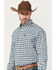 Image #2 - Cinch Men's Plaid Print Long Sleeve Button-Down Western Shirt, Cream, hi-res