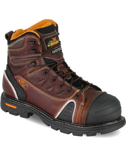 Image #1 - Thorogood Men's GenFlex2 6" Lace-to-Toe Work Boots - Composite Toe, Brown, hi-res