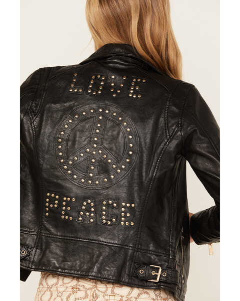 Image #4 - Mauritius Women's Love and Peace Amsterdam Leather Jacket, , hi-res