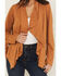 Image #3 - Shyanne Women's Cascade Front Fringe Faux Suede Fringe Jacket, Pecan, hi-res