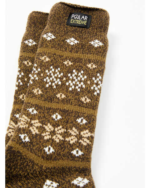 Image #2 - Gold Medal Men's Polar Extreme Heat Printed Insulated Socks , Green, hi-res