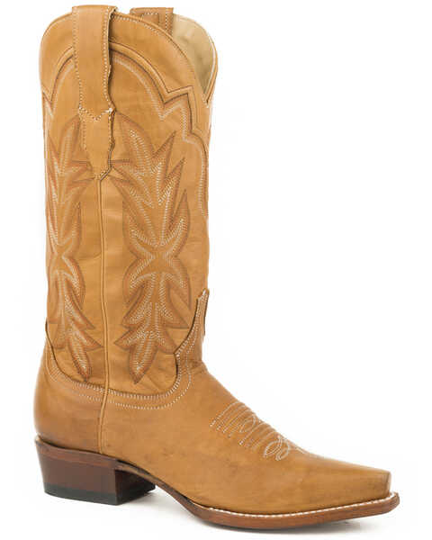 Stetson Women's Tan Casey Leather Boots - Snip Toe , Brown, hi-res