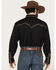 Image #4 - Scully Men's Diamond Embroidered Long Sleeve Western Shirt, Black/white, hi-res