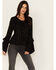Image #1 - Idyllwind Women's Lafayette Metallic Stripe Top, Black, hi-res