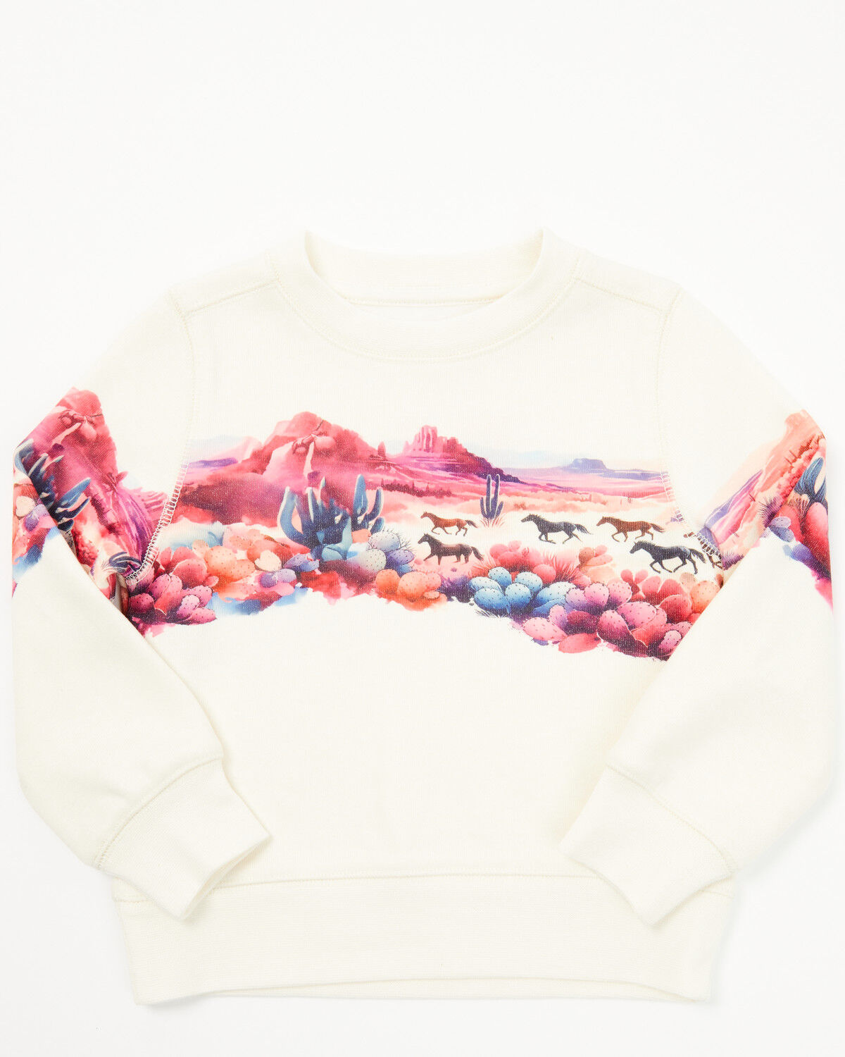 Image #1 - Shyanne Toddler Girls' Scenic Print Long Sleeve Pullover, Off White, hi-res