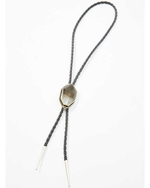Image #1 - Paige Wallace Women's Botswana Agate Freeform Nugget Bolo Necklace, Silver, hi-res