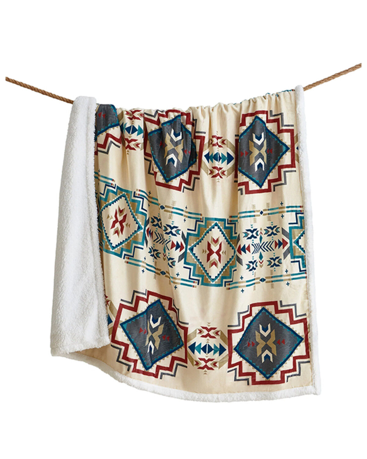 Image #2 - HiEnd Accents Spirit Valley Campfire Sherpa Throw, Multi, hi-res