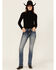 Image #3 - Grace In LA Women's Medium Wash Geo Print Embroidered Mid Rise Bootcut Stretch Denim Jeans, Medium Wash, hi-res