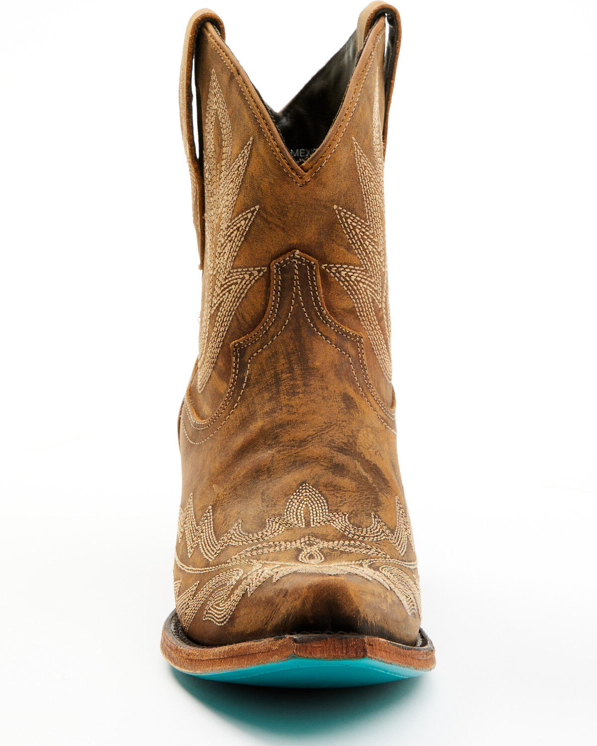 Image #4 - Lane Women's Lexington Western Booties - Snip Toe, Caramel, hi-res