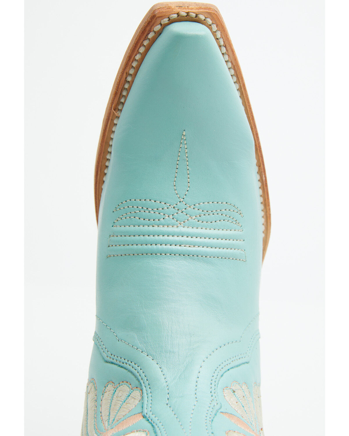 Image #6 - Circle G Women's Butterfly Western Booties - Snip Toe, Mint, hi-res