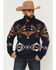 Image #1 - Cotton & Rye Men's Southwestern Print Pullover Sweater, Navy, hi-res