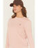 Image #2 - Carhartt Women's TENCEL™ Fiber Series Relaxed Fit Midweight French Terry Sweatshirt, Rose, hi-res