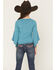 Image #4 - Shyanne Girls' Solid Studded Long Bell Sleeve Shirt, Turquoise, hi-res