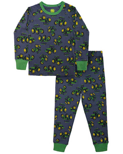 John Deere Toddler Boys' Tractor Print Pajama Set - 2 Piece, Blue, hi-res