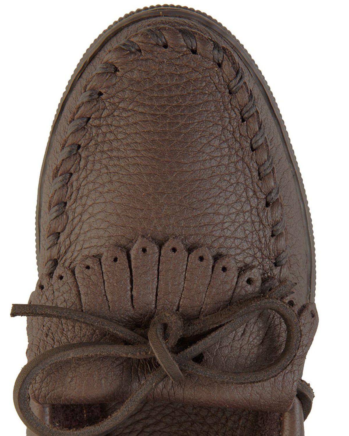 Image #3 - Women's Minnetonka Moosehide Fringed Kiltie Moccasins, Chocolate, hi-res