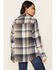 Image #4 - Pacific Teaze Women's Plaid Print Sherpa Lined Shacket, Navy, hi-res