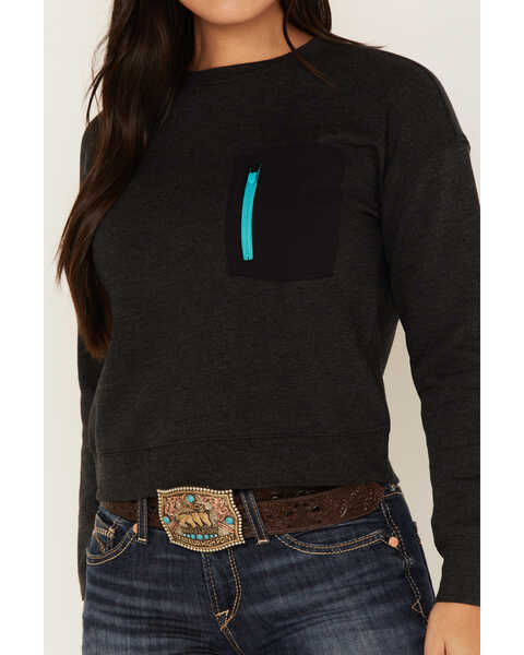 Image #3 - RANK 45® Women's Logo Sweatshirt, Black, hi-res