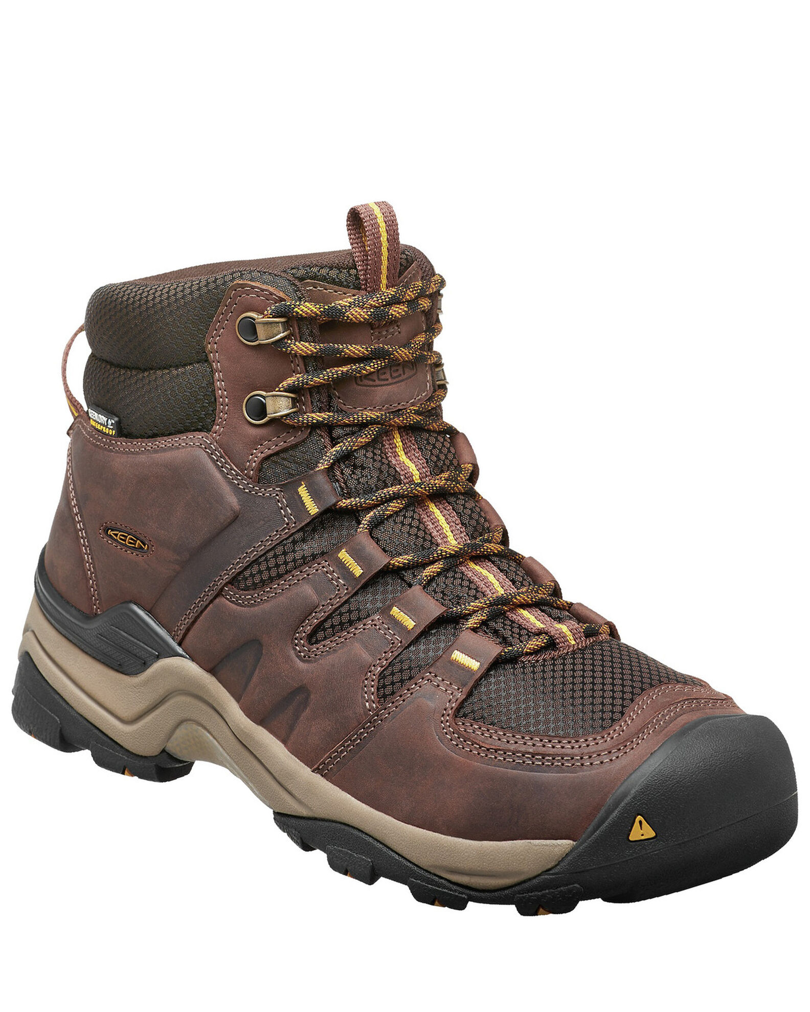Keen Men s Brown Gypsum II Waterproof Hiking Boots Soft Toe