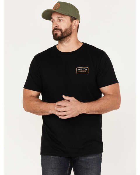 Brixton Men's Palmer Proper Logo Graphic T-Shirt, Black, hi-res