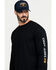 Image #5 - Cody James Men's FR Logo Long Sleeve Stretch Work Shirt, Black, hi-res