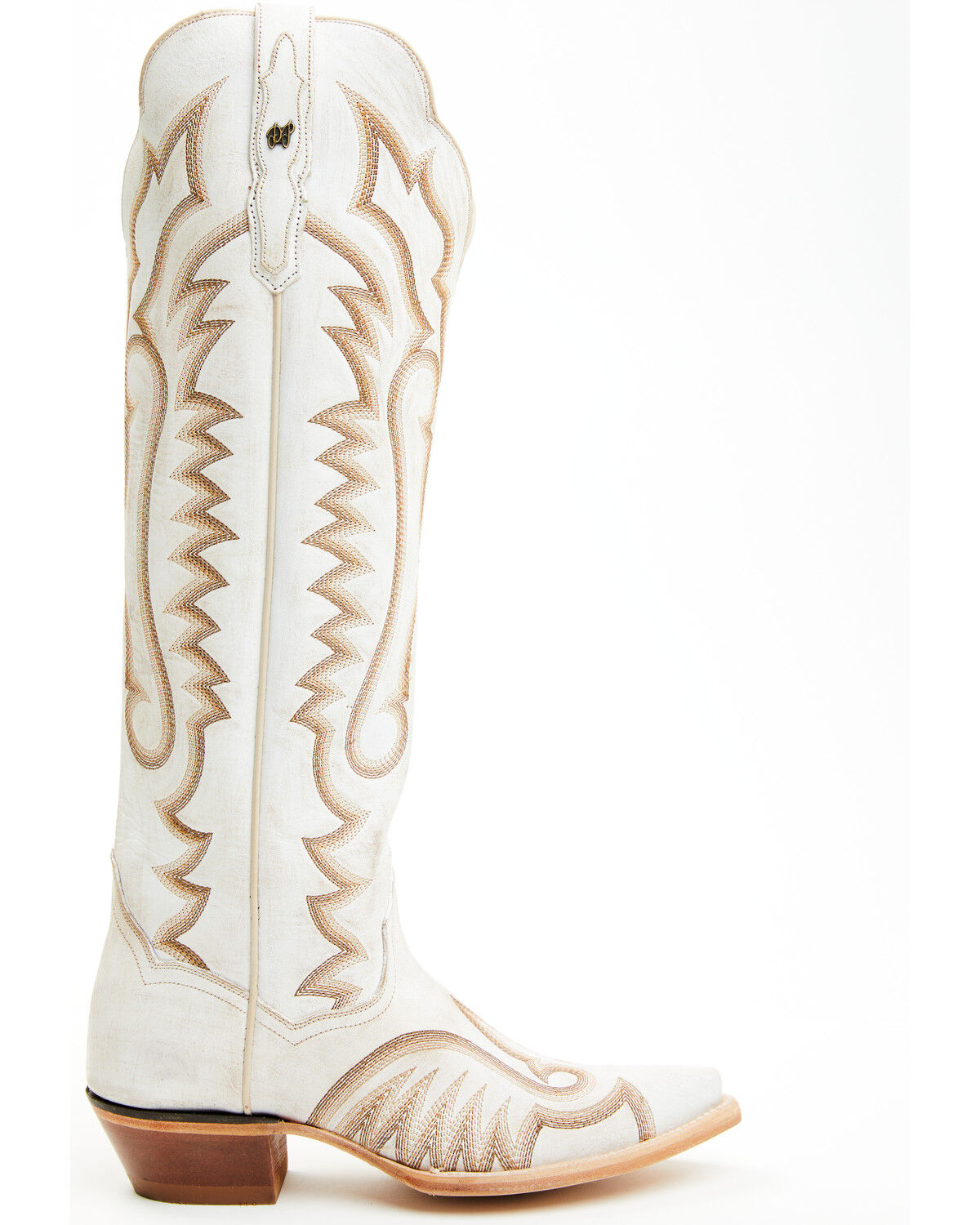Image #2 - Dan Post Women's Josie Tall Western Boots - Snip Toe, White, hi-res