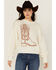Image #1 - Wrangler Retro Women's Embroidered Boot Sweater, White, hi-res