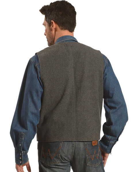Image #3 - Wyoming Traders Men's Wyoming Wool Vest, Grey, hi-res