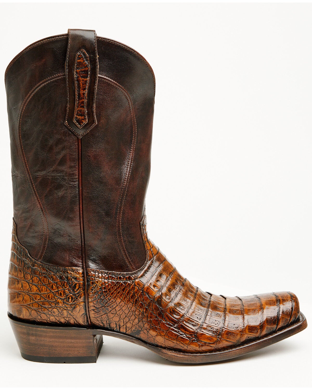 Image #2 - Cody James Black 1978&reg; Men's The Mason Exotic Caiman Western Boots - Square Toe, Brown, hi-res