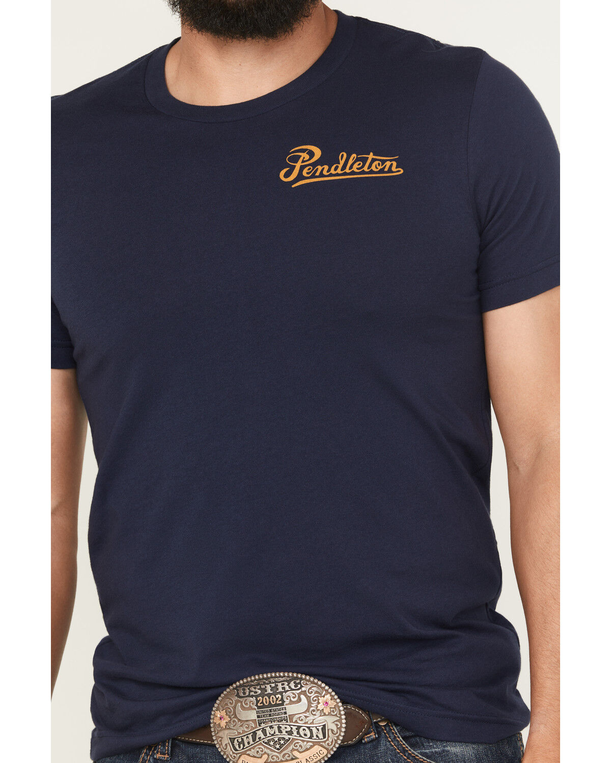 Image #3 - Pendleton Men's Ranch Logo Short Sleeve Graphic T-Shirt, Navy, hi-res
