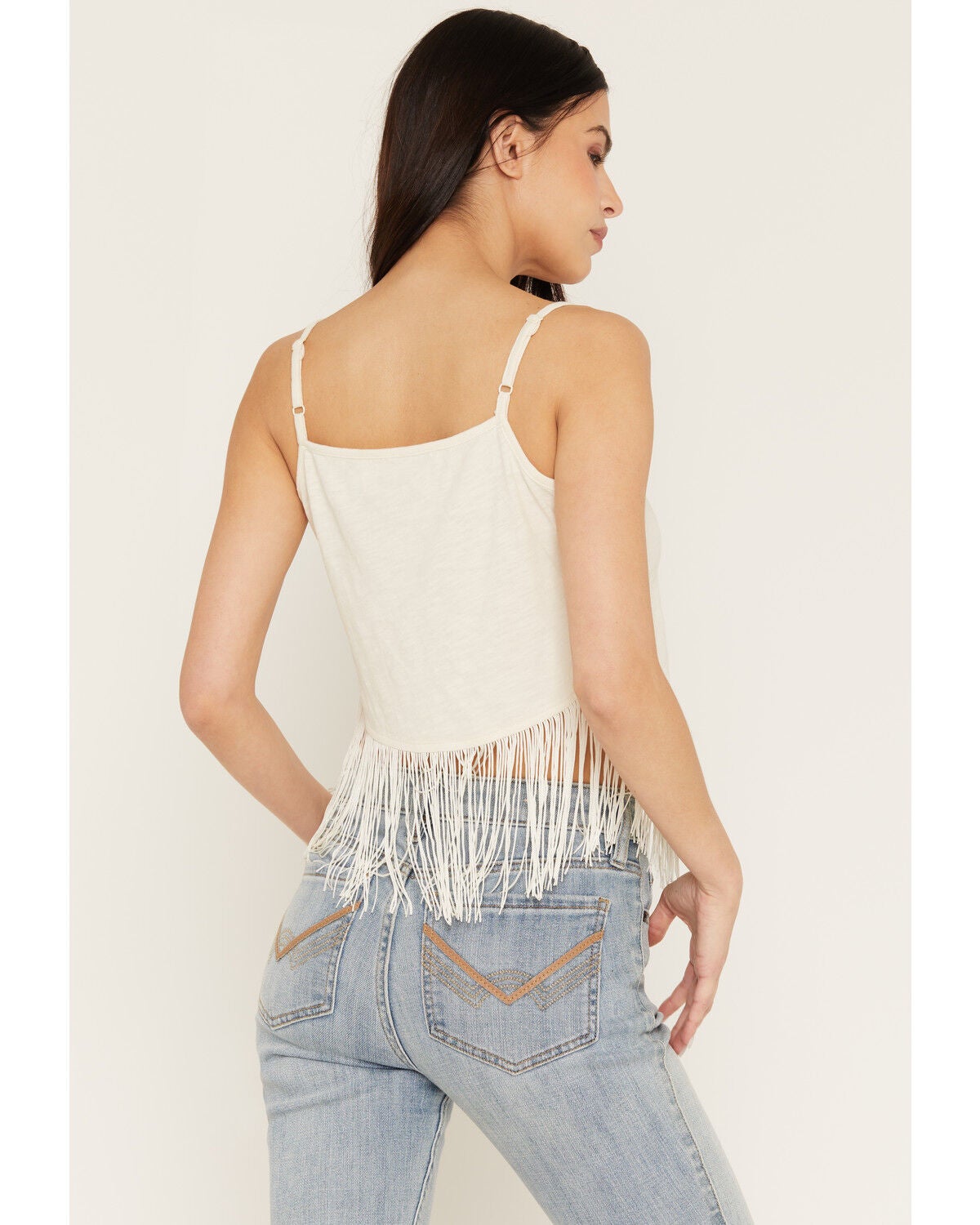 Image #4 - Idyllwind Women's Briarwick Embroidered Fringe Sleeveless Tank Top, Cream, hi-res