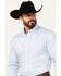 Image #2 - Cody James Men's Basic Twill Long Sleeve Button-Down Performance Western Shirt, Light Blue, hi-res