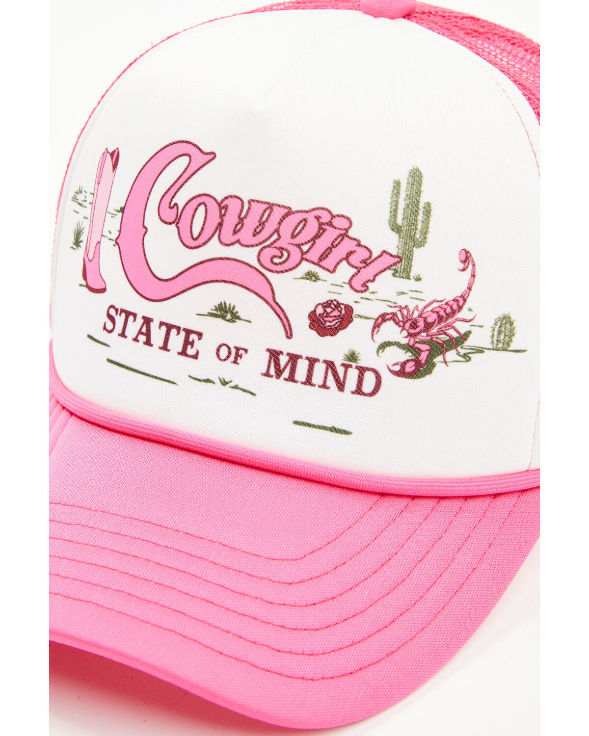 Image #2 - Shyanne Women's Cowgirl State Of Mind Ball Cap, Pink, hi-res