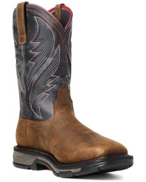 Ariat Men's Rye WorkHog® XT VentTEK Waterproof Western Work Boots - Soft Toe, Brown, hi-res