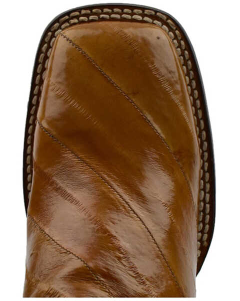 Image #6 - Dan Post Women's Exotic Eel Skin Western Boot - Broad Square Toe, Green, hi-res