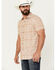 Image #2 - Pendleton Men's Deacon Print Short Sleeve Button-Down Western Shirt, Tan, hi-res