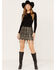 Image #1 - Wonderwest Women's Beaded Tassel Mini Skirt, Black, hi-res