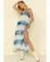 Rag Poet Women's Tie Dye Stripe Pura Dress, Blue, hi-res