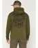 Image #1 - Troll Co Men's Pay Me Graphic Hooded Sweatshirt, Olive, hi-res
