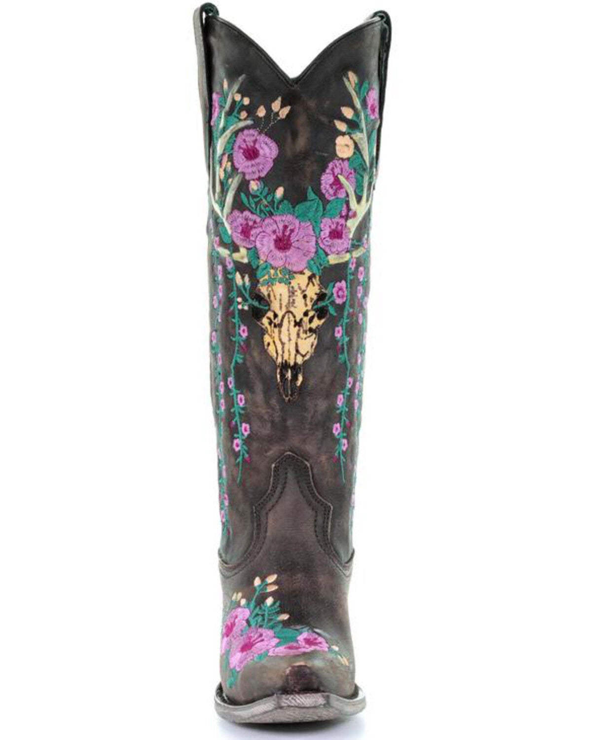 corral deer skull boots