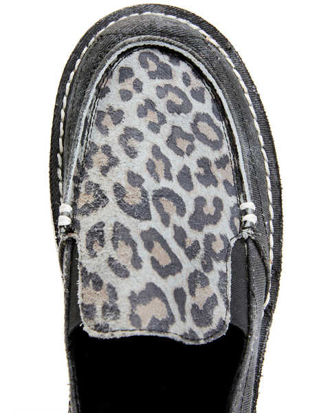 Image #6 - RANK 45® Women's Leopard Casual Slip-On Shoe - Moc Toe , Grey, hi-res