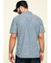 Hawx Men's Rancho Chambray Solid Short Sleeve Work Shirt - Tall , Blue, hi-res