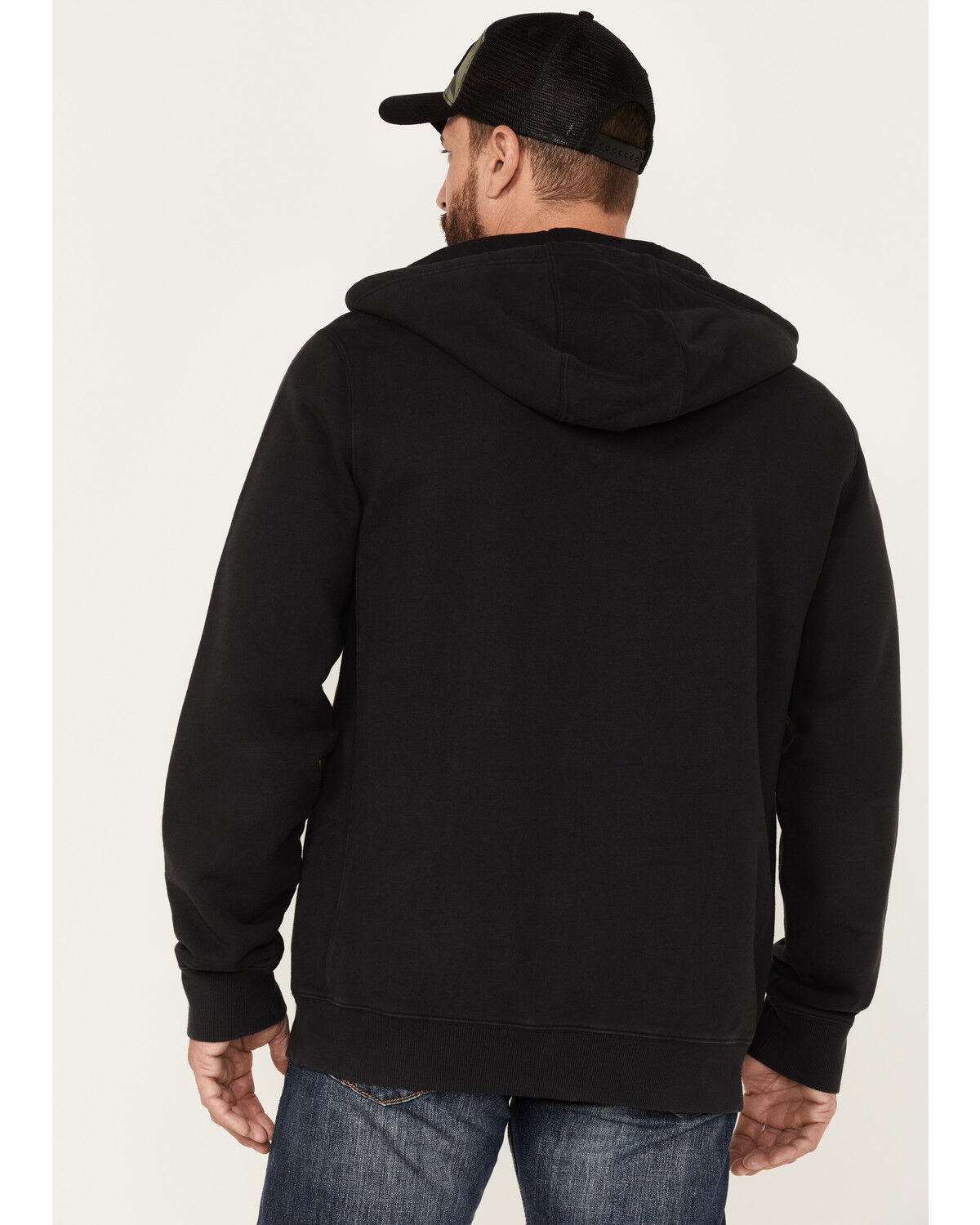 Image #4 - Brothers and Sons Heavy Weathered Hooded Jacket, Black, hi-res