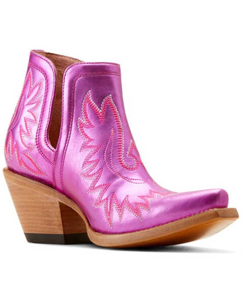 Ariat Women's Dixon Western Booties - Snip Toe, Pink, hi-res