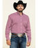 Stetson Men's Coffee Bean Geo Print Button Long Sleeve Western Shirt , Red, hi-res