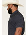 Image #2 - RANK 45&reg; Men's Rodeo Tech 2.0 8 Spec Geo Print Short Sleeve Snap Stretch Performance Shirt, Black, hi-res